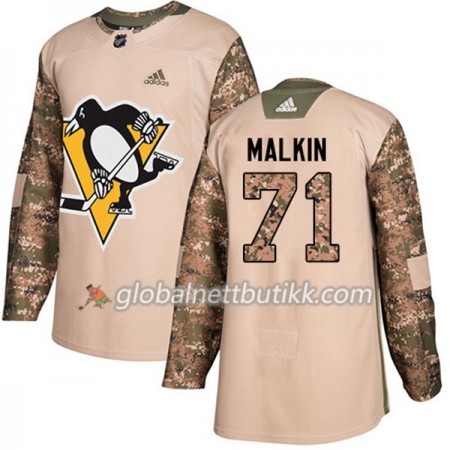 Pittsburgh Penguins Hockeydrakt Evgeni Malkin 71 2017-2018 Camo Veterans Day Practice Adidas Authentic - Herre